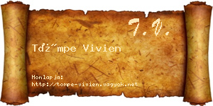 Tömpe Vivien névjegykártya
